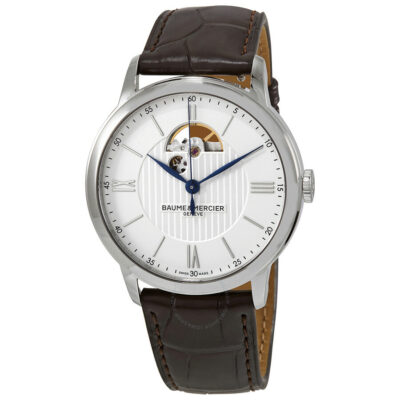 Elite Watches BAUME & MERCIER Classima Silver Dial Leather Strap Watch 10524