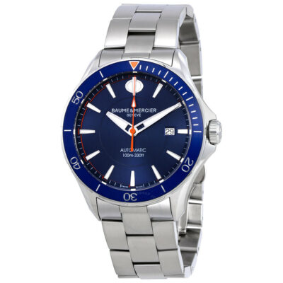 Elite Watches BAUME & MERCIER Clifton Club Automatic Blue Dial Stainless Steel Watch 10378