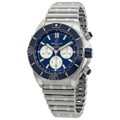 Elite Watches BREITLING Super Chronomat Automatic Blue Dial Steel Watch AB0136161C1A1